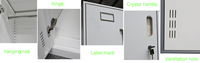 Pas cher Prix Détachable 2 porte vêtements En Acier Chambre Armoire Design
