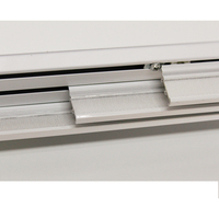 Persianas Verticales Modernas Integradas de Diseño Sencillo con 4 Rieles Extensibles, Control Manual con Varilla, Filtro de Luz, para Oficina