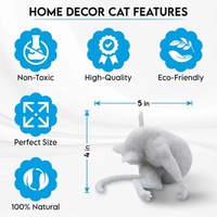 Figurine de chat drôle transfrontalière nouvel artisanat en résine écologique pour Noël Statue de chat grandeur nature pour une utilisation en extérieur ou des cadeaux