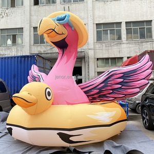<span class=keywords><strong>Flamant</strong></span> <span class=keywords><strong>rose</strong></span> <span class=keywords><strong>gonflable</strong></span> géant avec lunettes, animaux gonflables pour la décoration d'événements - Product Image 2