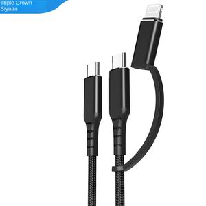 Cavo dati di <span class=keywords><strong>ricarica</strong></span> MFI due in uno per IPhone16 e <span class=keywords><strong>Mobile</strong></span>/Tablet per caricatore da auto Apple con lega di alluminio e schermatura a treccia - Product Image 6