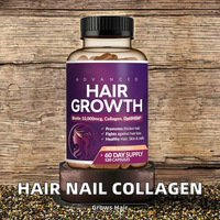 Capsules de Vitamines pour Cheveux et Ongles à la Biotine, au Collagène et à la Kératine, pour une Immunité Améliorée et une Croissance Capillaire, Marque Privée, Complément Alimentaire pour Femmes Adultes