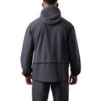 Setelan Windbreaker Ringan Kustom Grosir OEM Berkualitas Tinggi dengan Ritsleting Oversize, Pakaian Olahraga Jogger, Setelan Training