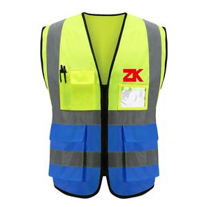 プロモーションノースリーブ黄色セキュリティスタッフ作業制服反射安全ベスト - Product Image 3