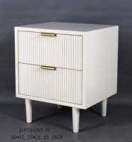 Meuble de chambre à coucher rétro blanc, armoire avec Console à deux niveaux pour la décoration de la maison
