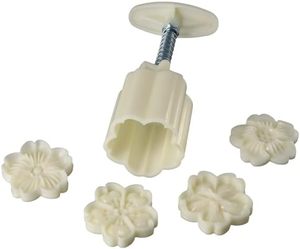 Moule à gâteau de lune créatif en plastique DIY avec différents motifs floraux, moules à presser pour gâteaux de lune à peau glacée, outils de pâtisserie - Product Image 5