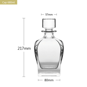 Bouteille en verre vide <span class=keywords><strong>de</strong></span> 680 ml au design moderne et élégant <span class=keywords><strong>avec</strong></span> tête <span class=keywords><strong>de</strong></span> <span class=keywords><strong>cerf</strong></span> en métal pour parfum, vin, vodka, spiritueux, brandy, tequila - Product Image 6