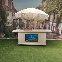Chariot à bonbons en métal personnalisé, chariot mobile de rue pour hot-dogs, chariot alimentaire avec écran LED