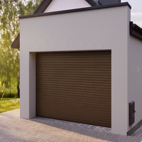 Porte à enroulement extérieure moderne en mousse isolante en alliage d'aluminium transparent, isolation thermique pour garage commercial