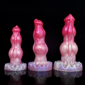 ของเล่นทางเพศสำหรับผู้ใหญ่ ปลั๊กก้นรูปทรงอวัยวะเพศสุนัขทำจากซิลิโคนนุ่ม NNSX พร้อมจุกดูดแรงสำหรับผู้หญิง - Product Image 3