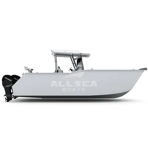 Barco de trabajo de aluminio de 7,9 m, Motor de agua salada, consola central, barco de pesca, en venta
