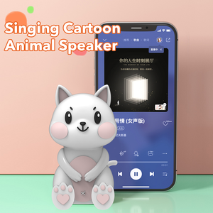 Haut-parleur sans fil personnalisé en forme de chat et de renard avec dessin animé mignon en PVC Haut-parleur audio portable sans fil - Product Image 3