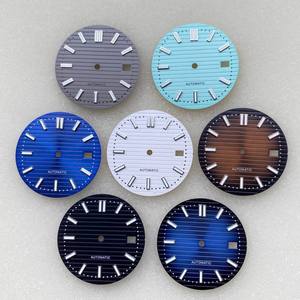 New 30.5mm green-lit stainless steel <b>case</b> of mechanical <b>watch</b> with NH35 movement - Product Image 1