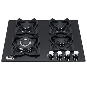 Table de cuisson à gaz encastrable 4 brûleurs OEM/ODM d'usine, plaque de cuisson en verre 60 cm pour cuisine - Product Image 1