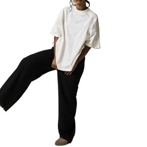 Camisetas Lisas de Cuello Redondo para Mujer, Camiseta con Logotipo, Talla Grande, Alta Calidad, 100% Algodón, Mangas Cortas, Camisetas de Talla Grande para Mujer - Product Image 5