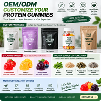 Gummies Riches en Protéines de Pois, 120 Pièces par Sachet, OEM ODM, Marque Privée, Fournisseur Fabricant Personnalisé, Complément Alimentaire de Qualité Alimentaire en Vrac