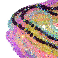 Perles plates en verre émaillé de 8 mm, couleur naturelle, finition cuite, artisanales, pour bracelets DIY, composants de breloques de téléphone, inaltérables, en vrac