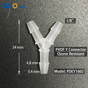 1/4in pvdf phụ kiện đường ống Ozone kháng bằng Y nối O3 phụ kiện - Product Image 5