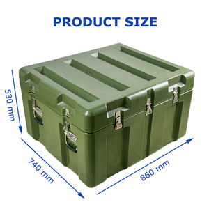 Green 860740530mm Rotomolded Cargo <strong>Case</strong> OEM/ODM EVA Foam IP67 Waterproof Shockproof Heavy Duty Transport Box Logistics - Product Image 3