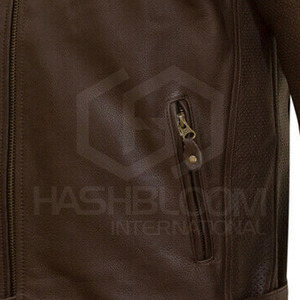 Chaqueta de piel de oveja auténtica con cuello levantado ajustada personalizada para hombre, moda de invierno ecológica Vintage, tendencia superior para pedidos al por mayor - Product Image 6