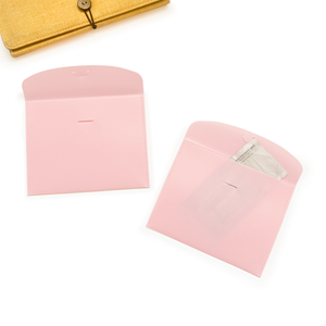 Cartella busta in <span class=keywords><strong>plastica</strong></span> Mini personalizzata rosa con <span class=keywords><strong>porta</strong></span> biglietto impermeabile - Product Image 5