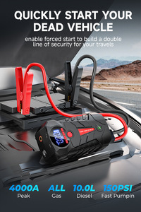 Herramientas de emergencia para coche, 6000mAh, 1000a, potenciador de batería de corriente máxima, arrancador de coche para teléfonos móviles con compresor de aire - Product Image 5