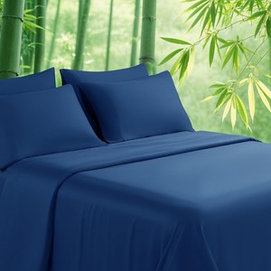 Tre bền vững Lyocell tấm Nữ Hoàng Kích thước 4 mảnh nhà Tre Bộ đồ giường đặt GOTS chứng nhận tre tấm - Product Image 1
