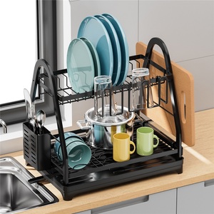 Moderno Estante de Almacenamiento de Acero Inoxidable Impermeable, No Plegable, de Doble Nivel, Rectangular Estrecho, para Encimera, Soporte para Toallas - Product Image 1