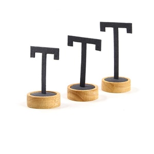 Présentoir de comptoir créatif en bois massif en forme de T pour boucles d'oreilles et clous d'oreilles – Solution de rangement élégante - Product Image 5