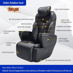 Siège MPV Benz Vito V250d V300 <span class=keywords><strong>Viano</strong></span> <span class=keywords><strong>V220</strong></span> Sprinter V-Class Crafter Vente directe d'usine Siège en cuir confortable de luxe Aero - Product Image 2