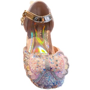 Zapatos de Princesa Suaves y Cómodos para Niña, Zapatos de Princesa de Cuero con Cristales y Lazos para Niñas Pequeñas - Product Image 6