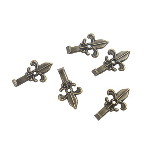 Crochets décoratifs de style européen en alliage de zinc bronze, crochets antidérapants pour porte d'armoire, petits crochets à vêtements - Product Image 4