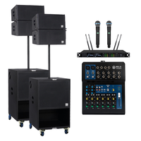 Système de sonorisation portable LS3 LA410/LA418BP à néodyme actif, petit format, avec boîtier en bois, haute puissance, connectivité XLR/Speakon