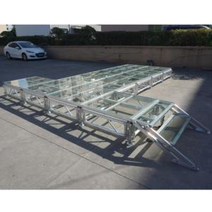 Plataforma de escenario con acabado de plexiglás de aluminio de 4x4 pies, escenario moderno - Product Image 6