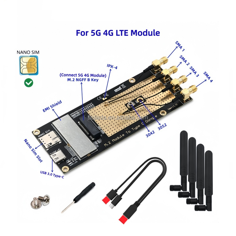 5G 4G LTE WWANモジュールモデムM.2 NGFF BキーUSBタイプCコネクタ