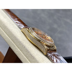 Reloj de pulsera con bisel de diamante de 26mm de diámetro para hombre, caja de aleación de diseñador, reloj de negocios mecánico multifuncional completamente automático - Product Image 5