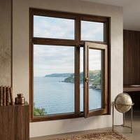 Ventanas de Aluminio y Madera con Triple Acristalamiento de la Serie Elite para el Vestíbulo de un Gran Hotel