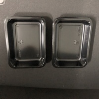 Barquette en plastique CPET résistante au four pour petit-déjeuner, chocolat, sushi, restauration rapide, à emporter, avec capacité de 600 ml
