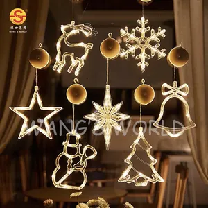 LED Sucker Hanging Light Shop Restaurant Decor Christmas Sucker Lights For The Windows