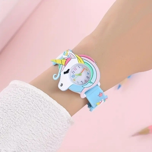 Lindo reloj de dibujos animados de silicona de unicornio para niños, regalo para niños - Product Image 5