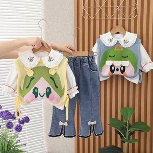 Cardigan in Stile Western per Bambini, <span class=keywords><strong>14</strong></span> Design Assortiti, Collezione 2025, Cappotto per Bambini, <span class=keywords><strong>Abbigliamento</strong></span> per Bambini, Completo Tre Pezzi - Product Image 6