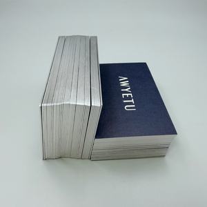 사용자 정의 600gsm 네이비 명함 금박 로고 인쇄 프리미엄 두꺼운 카드 스톡 카드 - Product Image 2