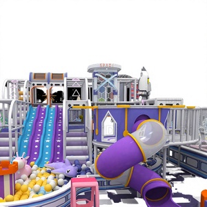 Parc d'aventure intérieur commercial en silicone, avec labyrinthe, trampoline, toboggan et cordes, style Cyberpunk, pour centre commercial et usage domestique - Product Image 1