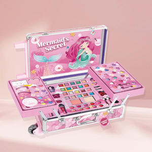 Kit de maquillage tout-en-un pour enfants avec valise à double couche pour filles, jeux de maquillage pour enfants, fards à paupières, rouge à lèvres, ensembles de maquillage, boîte à cosmétiques - Product Image 2