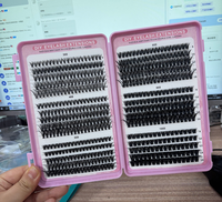 Kit de cils en grappes synthétiques réutilisables et moelleux pour extensions de cils DIY, avec logo personnalisé, vente en gros, marque privée, emballage de luxe
