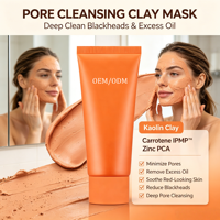 Masque de boue pour le soin des pores à séchage rapide en 3 minutes Carrotene IPMP |   Kaolin Zinc PCA |   Réduit les pores et le sébum |   Effet rafraîchissant |   Vegan Face