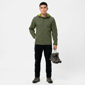 Brand New Custom Made Fashion Soft Shell Hooded <b>Waterproof</b> Windbreaker <b>Jacket</b> <b>Warm</b> for Men - Product Image 1