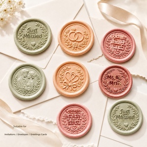 Etiqueta Adhesiva con <span class=keywords><strong>Sello</strong></span> de Cera, Relieve Tridimensional, Estilo Vintage, Decorativa para Bodas, Autoadhesiva, de Secado Rápido - Product Image 3