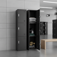 Casier en acier à porte simple haute |   Armoire de rangement industrielle autoportante pour appartement et salle de sport, mobilier de chambre