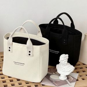 Túi xách vải canvas phong cách Nhật Bản Thiết kế đơn giản, thời trang dành cho phụ nữ đựng hộp cơm trưa - Product Image 6